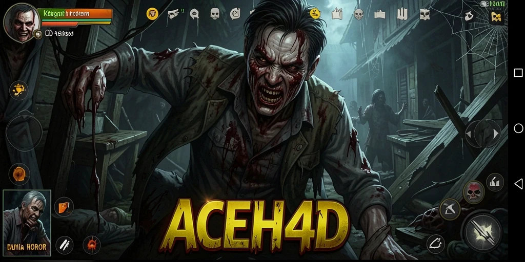 Screenshot menampilkan suasana mencekam dalam game horor ACEH4D.