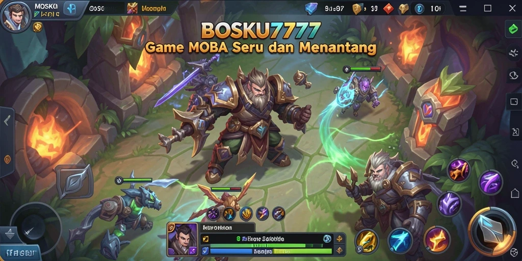 Tangkapan layar gameplay menunjukkan aksi seru dalam BOSKU777.