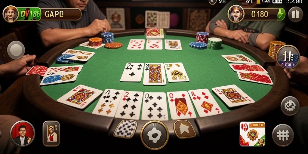 Tampilan gameplay Gaple yang mendebarkan dan interaktif.