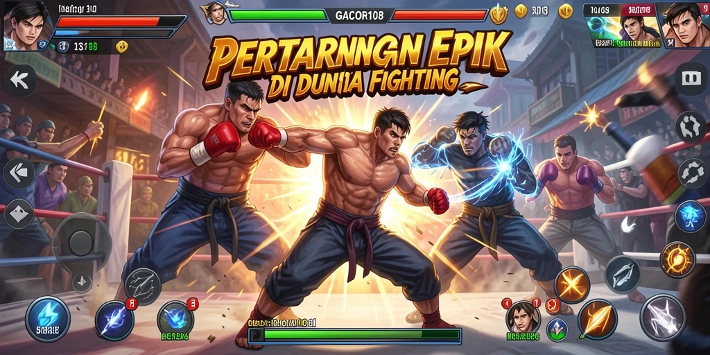 Tangkapan layar utama GACOR108 menunjukkan aksi pertarungan yang mendebarkan.