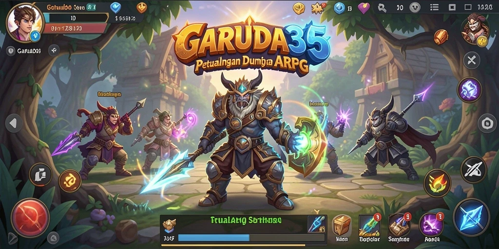 Tampilan grafis menakjubkan dari gameplay ARPG GARUDA365.
