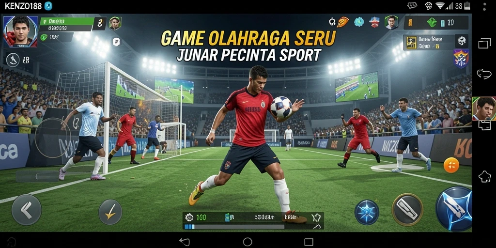 Tampilan gameplay <strong>KENZO188</strong> yang penuh aksi dalam olahraga.