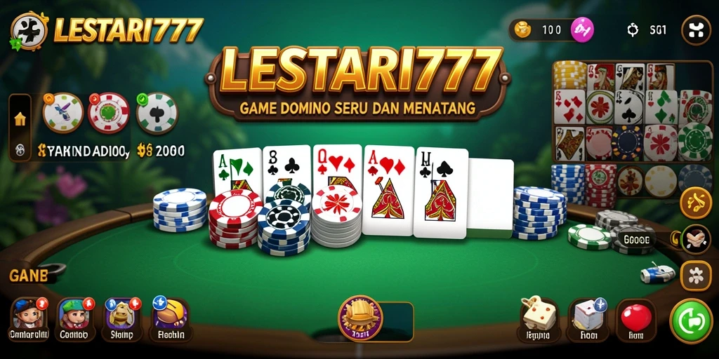 Tampilan gameplay menarik dari LESTARI777 saat bermain Domino.