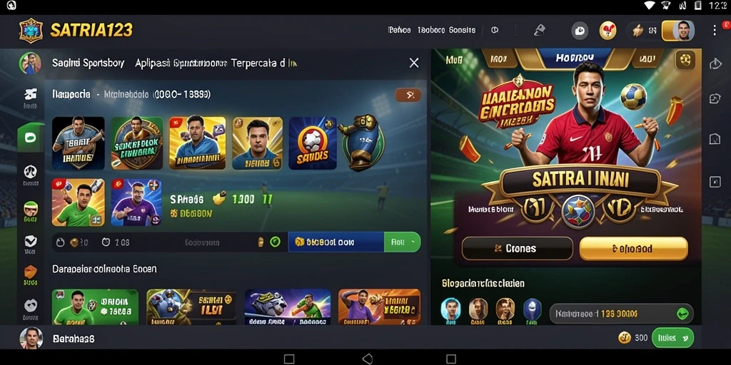 Screenshot SATRIA123 menampilkan tampilan taruhan olahraga yang menarik.